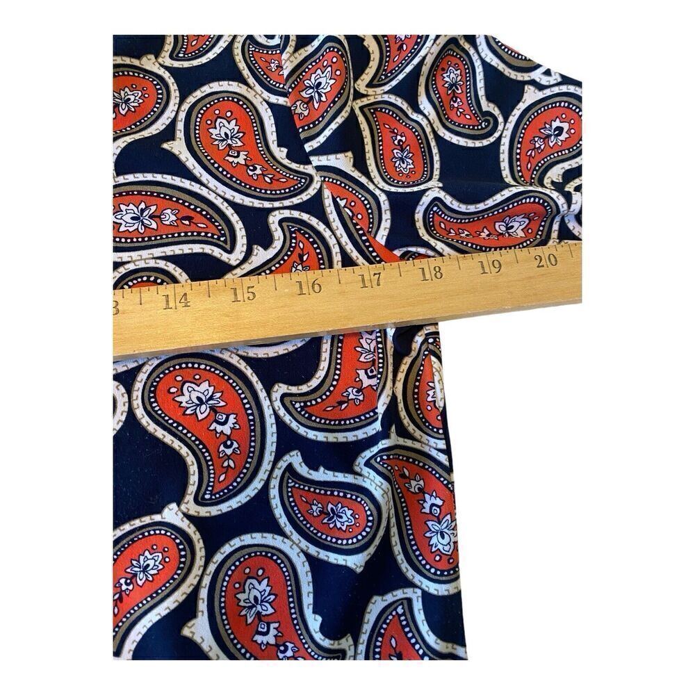 Charter Club Tunic Top Women's Medium Blue Floral Paisley 3/4 Sleeve - Picture 6 of 8